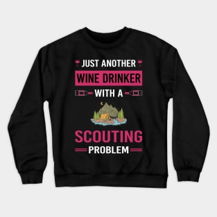 Wine Drinker Scouting Scout Scouts Crewneck Sweatshirt